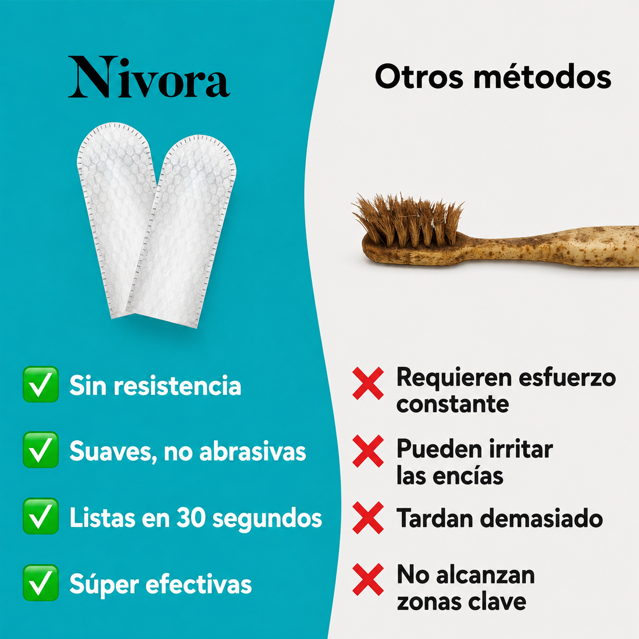 Toallitas Dentales Naturales Nivora