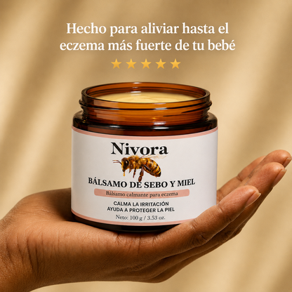 Bálsamo Reparador de Sebo y Miel Nivora