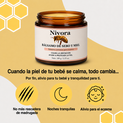 Bálsamo Reparador de Sebo y Miel Nivora